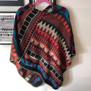 Tribal Print Poncho